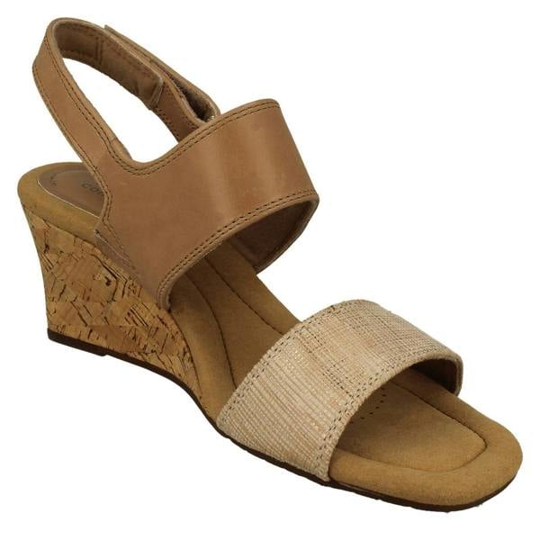 Clarks Ladies Clarks Wedge Heeled Strappy Sandals Kyarra Faye