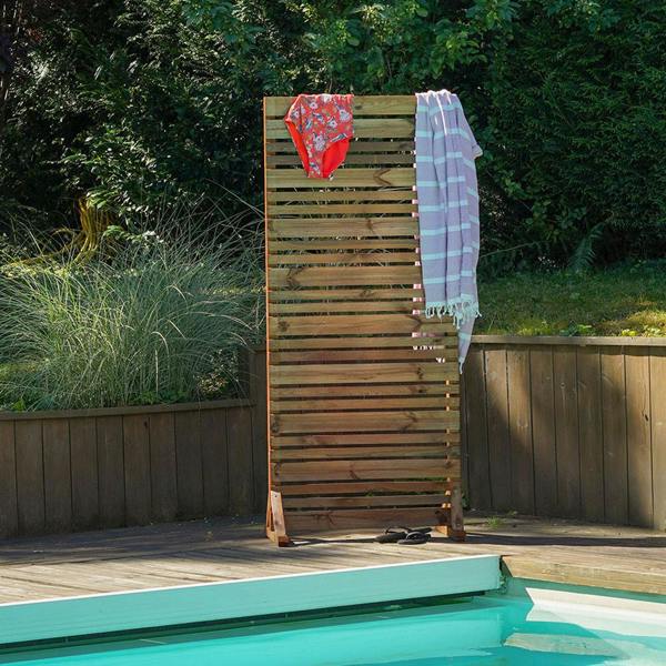 Cerland Lign Z Wooden Privacy Screen 1.8m Modern Slatted Outdoor Timber Panel
