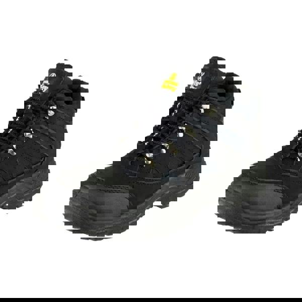 Amblers Safety Amblers FS151 Mens Vegan Friendly SBP Toe/Midsole Safety Boots, black durable and breathable safety footwear with steel toe cap and supportive midsole for protective workwear.