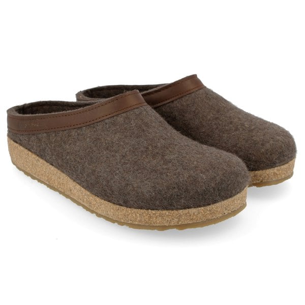 Haflinger TORBEN Womens Felt Clogs Mottled Brown
