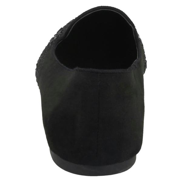 Spot On Ladies Spot On Flat Slipper Cut Ballerinas