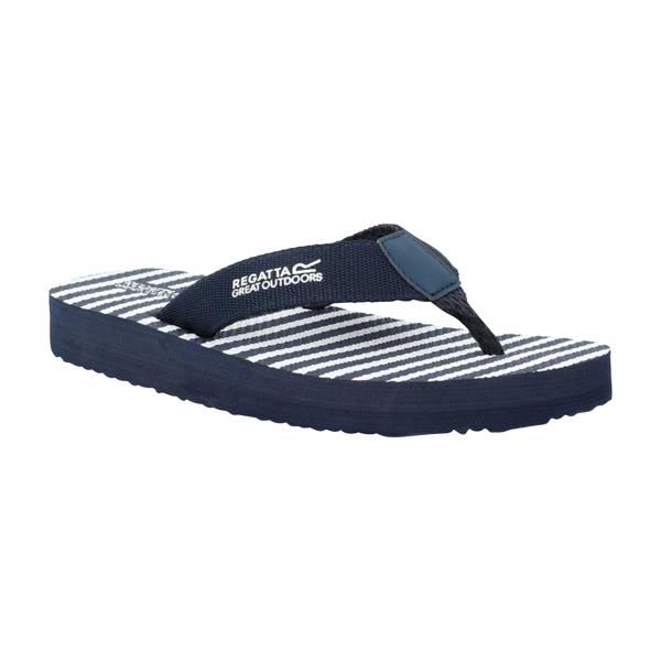 Regatta Womens/Ladies Catarina Flip Flops - Navy/White Stripe - 