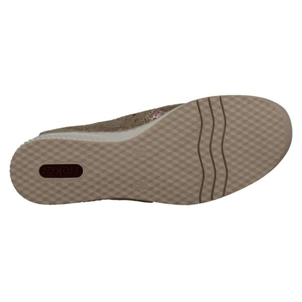 Rieker Ladies Rieker Wedge Sole Casual Shoes 48761