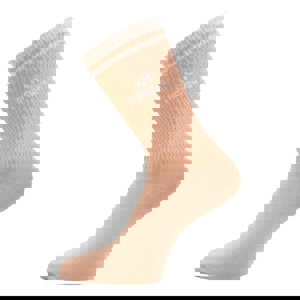 Superga Unisex Adult Ribbed Knitted Socks (Pack of 3) - Peach/White/Tan - 