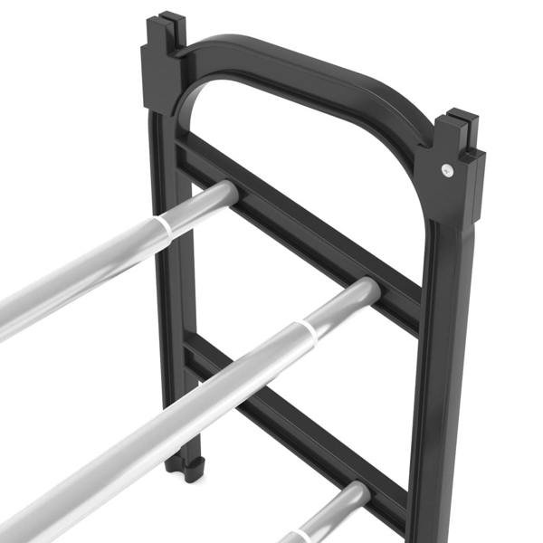 Berkfield Extendable Shoe Rack with 2 Shelves 119x24x37 cm