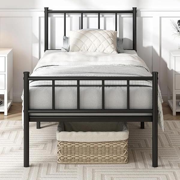 MCC Direct Metal Bed&nbsp;frame Single 3ft&nbsp;Black Metal Frame with&nbsp;head&nbsp;and footboard&nbsp;–&nbsp;Finn