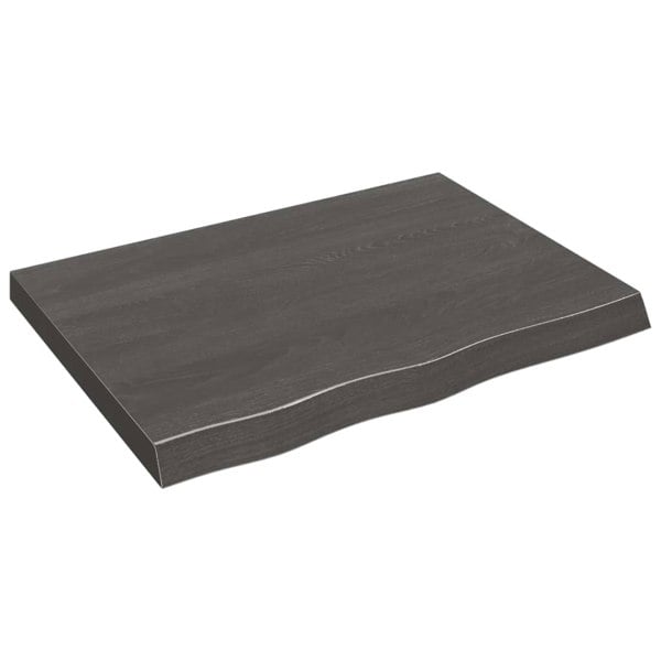 Berkfield Wall Shelf Dark Grey 80x60x6 cm Treated Solid Wood Oak