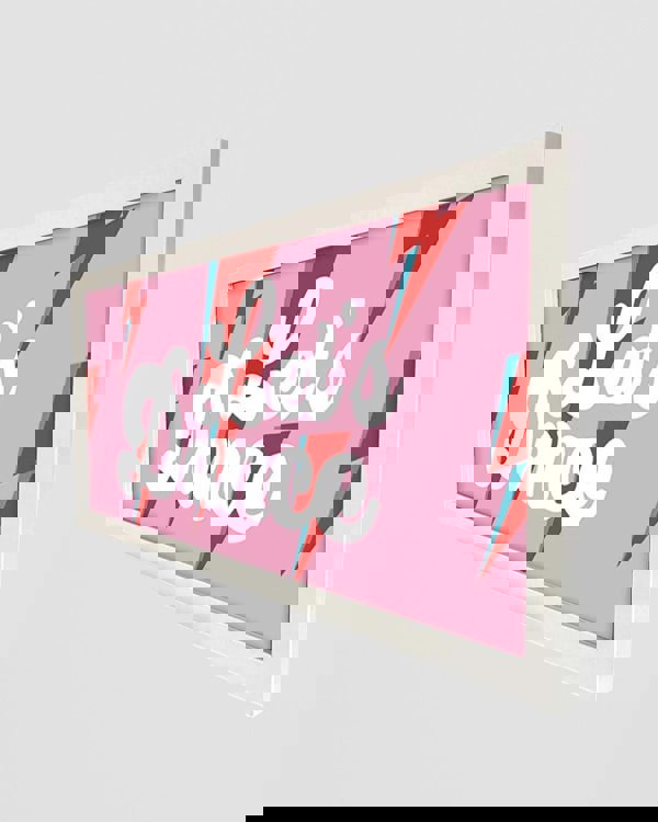 Wall Art Framed Print - Let's Dance Bowie-Inspired Retro Design