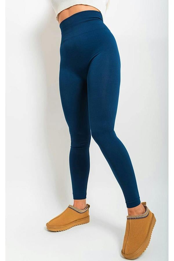 Elaine High Waist Tummy Compression Slimming Leggings - Navy