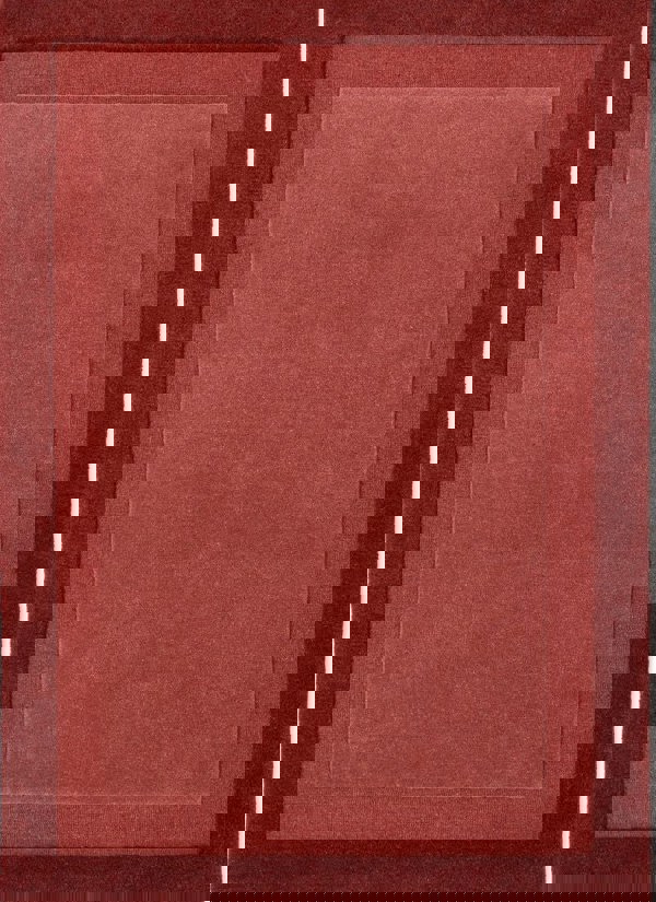 The Rugs Premium Hand-Tufted Stacked Border Wool Rug