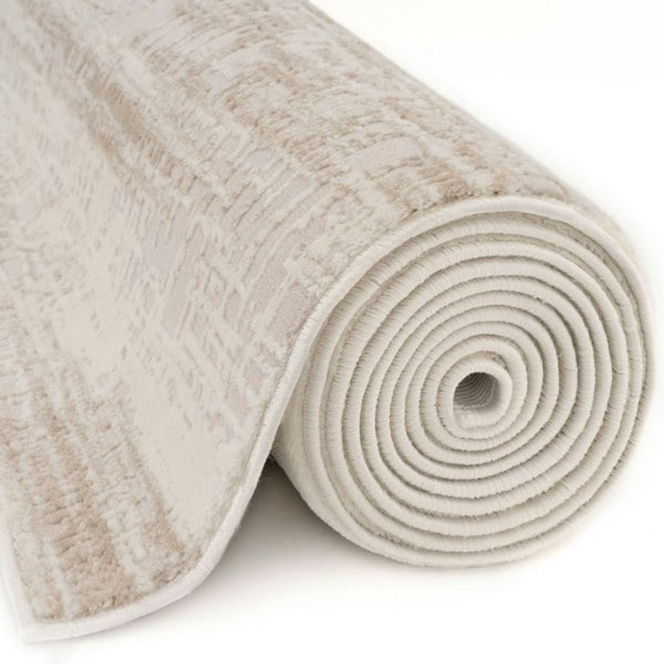 abstract rug, beige-cream colours, anti-allergic, and non-static properties