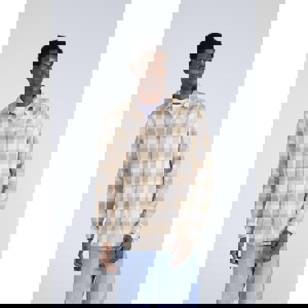 Animal Mens Cove Flannel Shirt - Cream