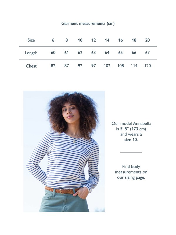 Kite Organic Tarrant Jersey Top Navy Stripe