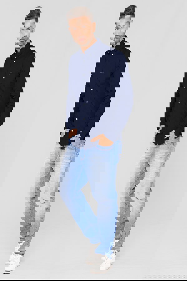 ENORSIA Men's Solid Long Sleeve Regular Fit Shirt