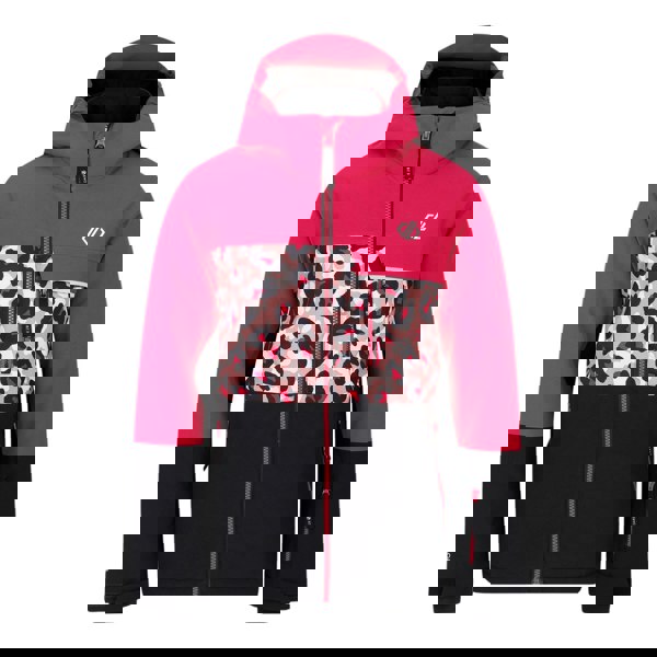 Dare 2B Childrens/Kids Traverse II Cheetah Print Ski Jacket - Berry Pink/Dusty Rose