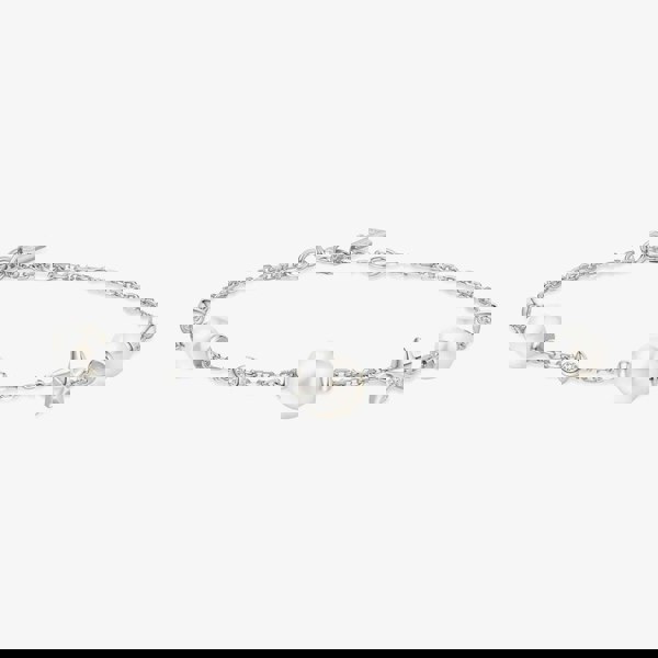 Ania Haie Miss Dainty Sterling Silver Pearl Star Bracelet B065-05H