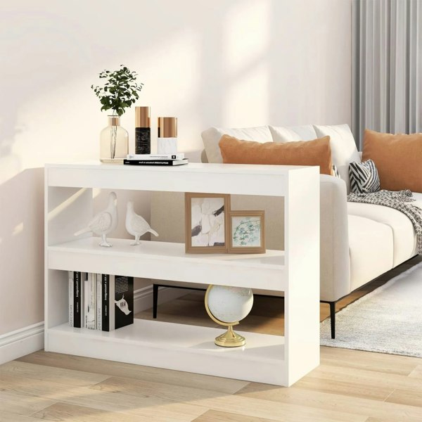 Berkfield Book Cabinet/Room Divider White 100x30x72 cm