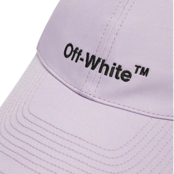 Off-White Helvetica Logo Baseball Cap Purple Hat