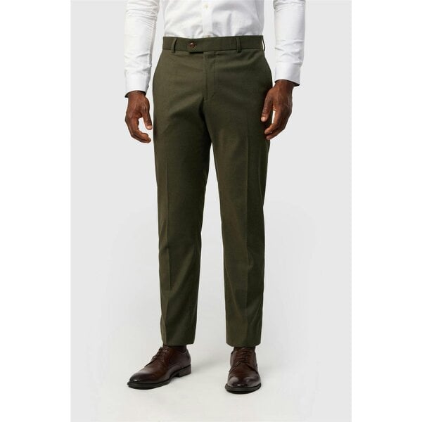 Antique Rogue Slim Fit Harley Khaki Flannel Trouser