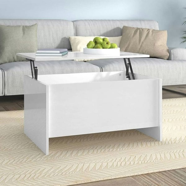 Berkfield Coffee Table High Gloss White 80x55.5x41.5 cm Engineered Wood