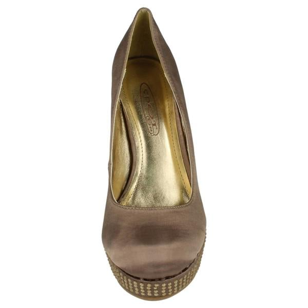 Spot On Ladies Spot On Platform Diamante Heel