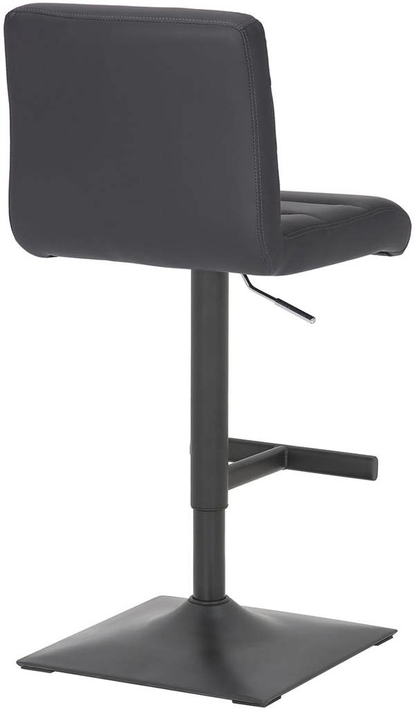 Lamboro Luscious Kitchen Bar Stool, Matt Black Footrest, Adjustable Swivel Gas Lift, Breakfast Bar & Home Barstool, Charcoal Grey