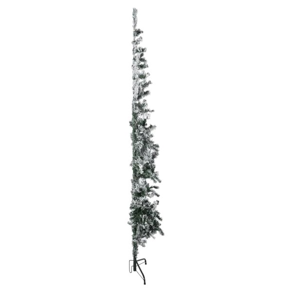 Berkfield Slim Artificial Half Christmas Tree with Flocked Snow 180 cm