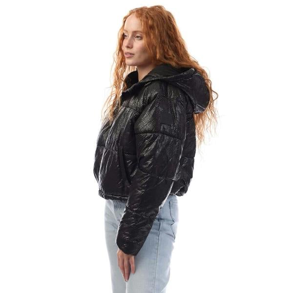 DKNY Womens/Ladies Crosswalk Print Cropped Jacket - Black - 