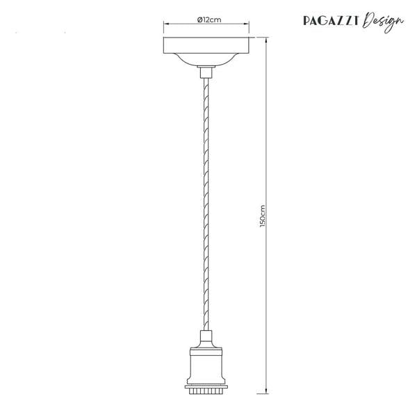 Pagazzi Lighting Elix Antique Brass Cable Set