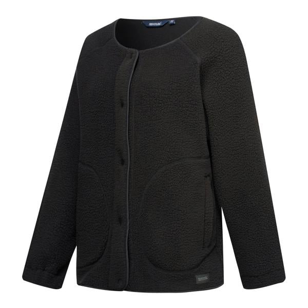 Regatta Womens/Ladies Lea Borg Snap-Front Fleece - Black - 