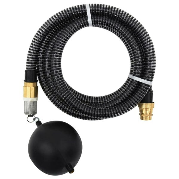 Berkfield Suction Hose with Brass Connectors Black 1.1" 7 m PVC