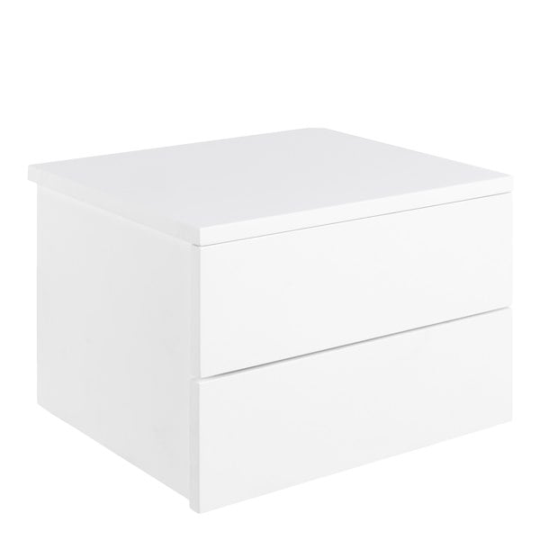 Furniture To Go Avignon Bedside Table with 2 Drawers in White