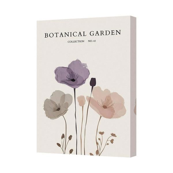 Benjamin Tate Design Botanical Garden Floral Canvas Wall Art Print Pastel Flowers