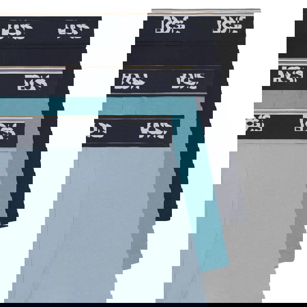 BOSS Cotton Stretch 3 Pack Power Trunks Blue