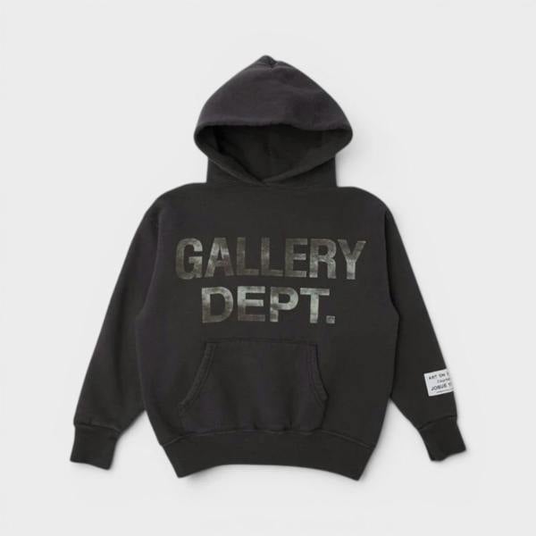 Gallery Dept. Logo Pullover Hoodie Black Kids