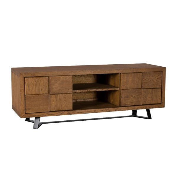 solid oak tv unit