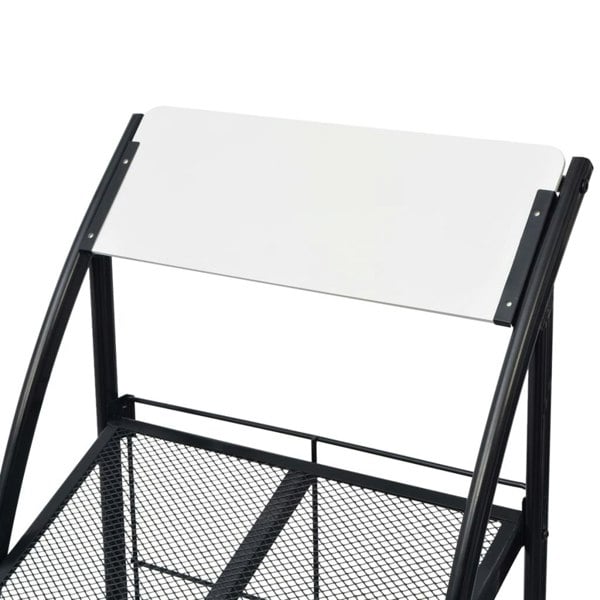 Berkfield Magazine Rack 47x40x134 cm Black and White A4