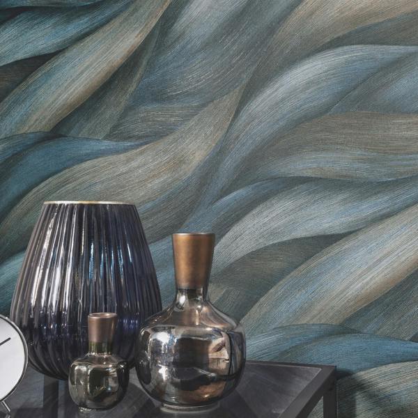 Erismann Leaf Waves Luxury Wallpaper
