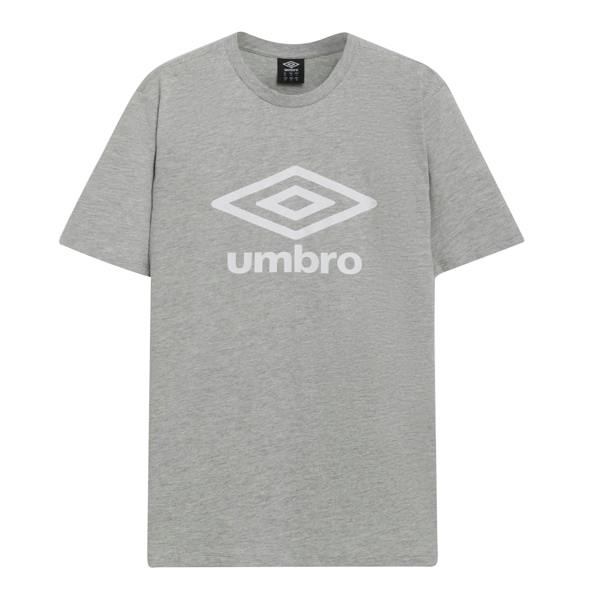 Umbro Mens Stacked Logo T-Shirt - Grey Marl - 