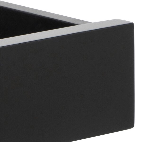 Wyld Haus Cholet Square Bedside Table with 1 Drawer in Black