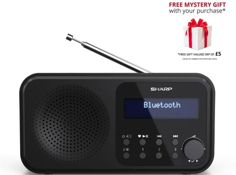 Sharp DR-P420 Digital Radio, BT, DAB+/FM, Alarm - Free Gift RRP £5!