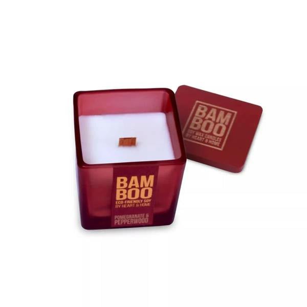 BAMBOO Pomegranate & Pepperwood - Bamboo Small Jar Candle
