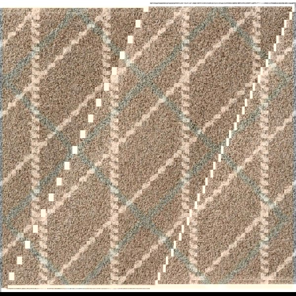 Diamond Design Thick Shaggy Area Rugs Beige