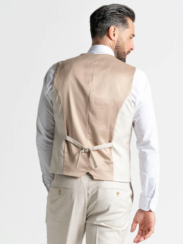 V2 Classic Henry - Cream Three Piece Suit