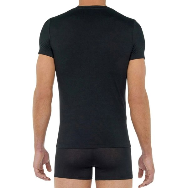 Hom Tencel Soft V-Neck T-Shirt, Black