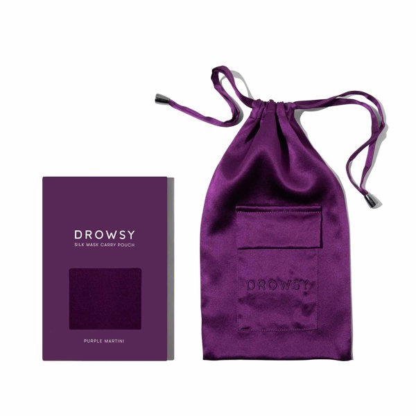 Drowsy Sleep Co Purple Martini Silk Carry Pouch