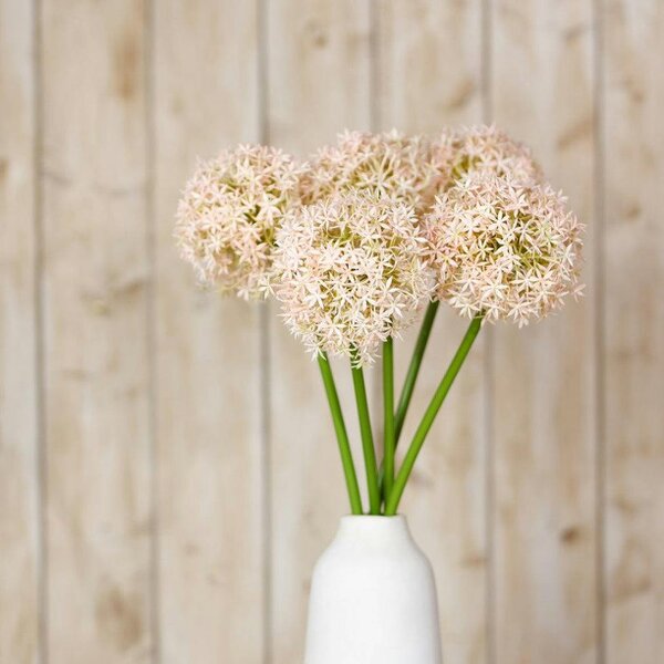 Wyld Haus Set of 3 Artificial Flowers Pink Giant Allium Stems