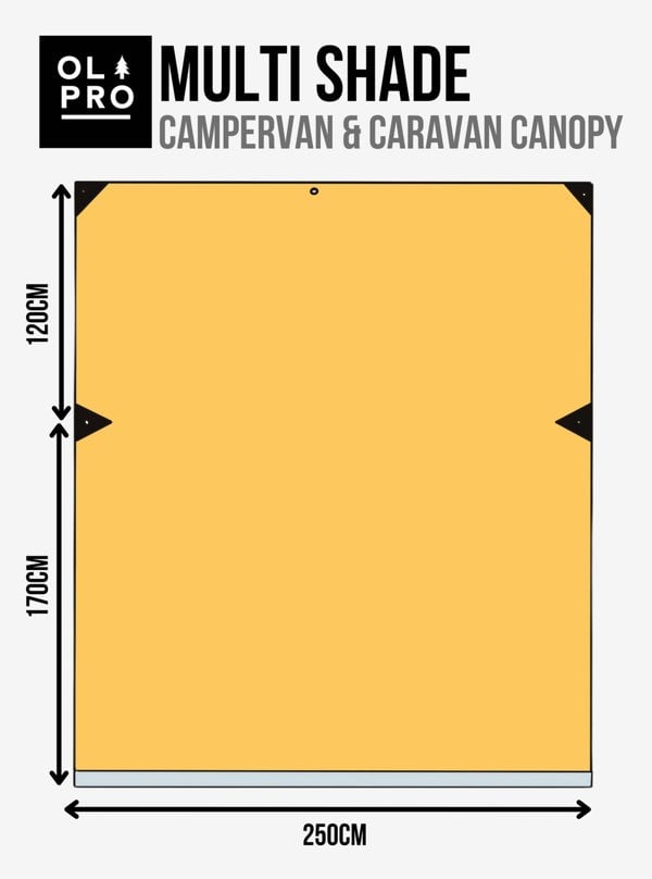 Rectangle Campervan Shade Canopy OLPRO