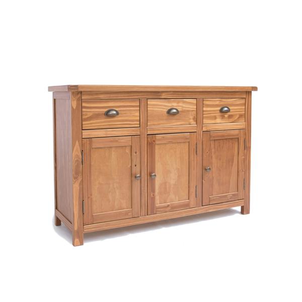 Cabinet Bits Padua Lacquered 3 Drawer 3 Door Sideboard Brass Cup Handle