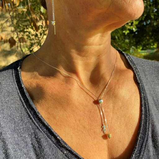 Reeves & Reeves Acorn Slider Necklace
